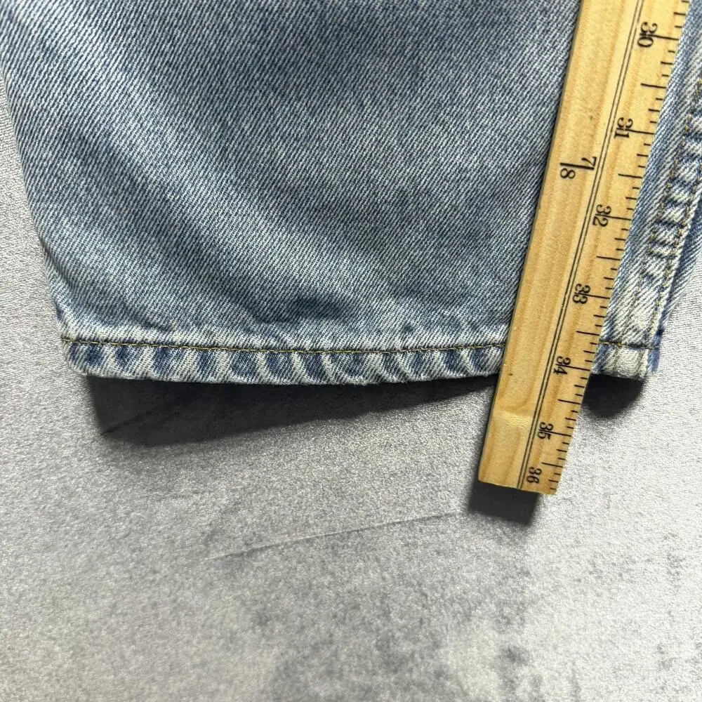 Levis 550 Jeans Mens 38x34 Blue Light Wash Relaxed Tapered 100% Cotton Denim